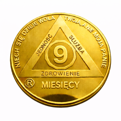 Medalion trzeźwościowy 9 Miesięcy Miedź